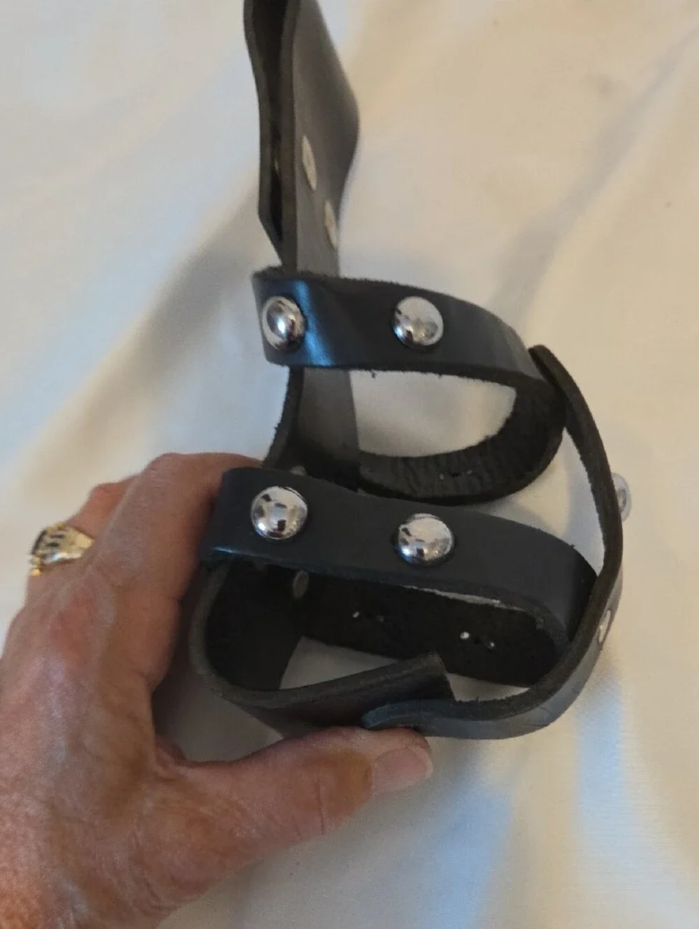 Black Leather Bottle Or CanHolder Belt Loop - Men Accessories